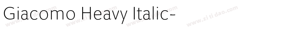 Giacomo Heavy Italic字体转换